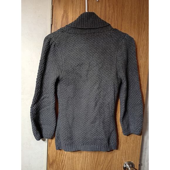 H&M XS Textured Shawl Collar Knit Cardigan Minimalist Quietlux Neutral Layering - Picture 6 of 9